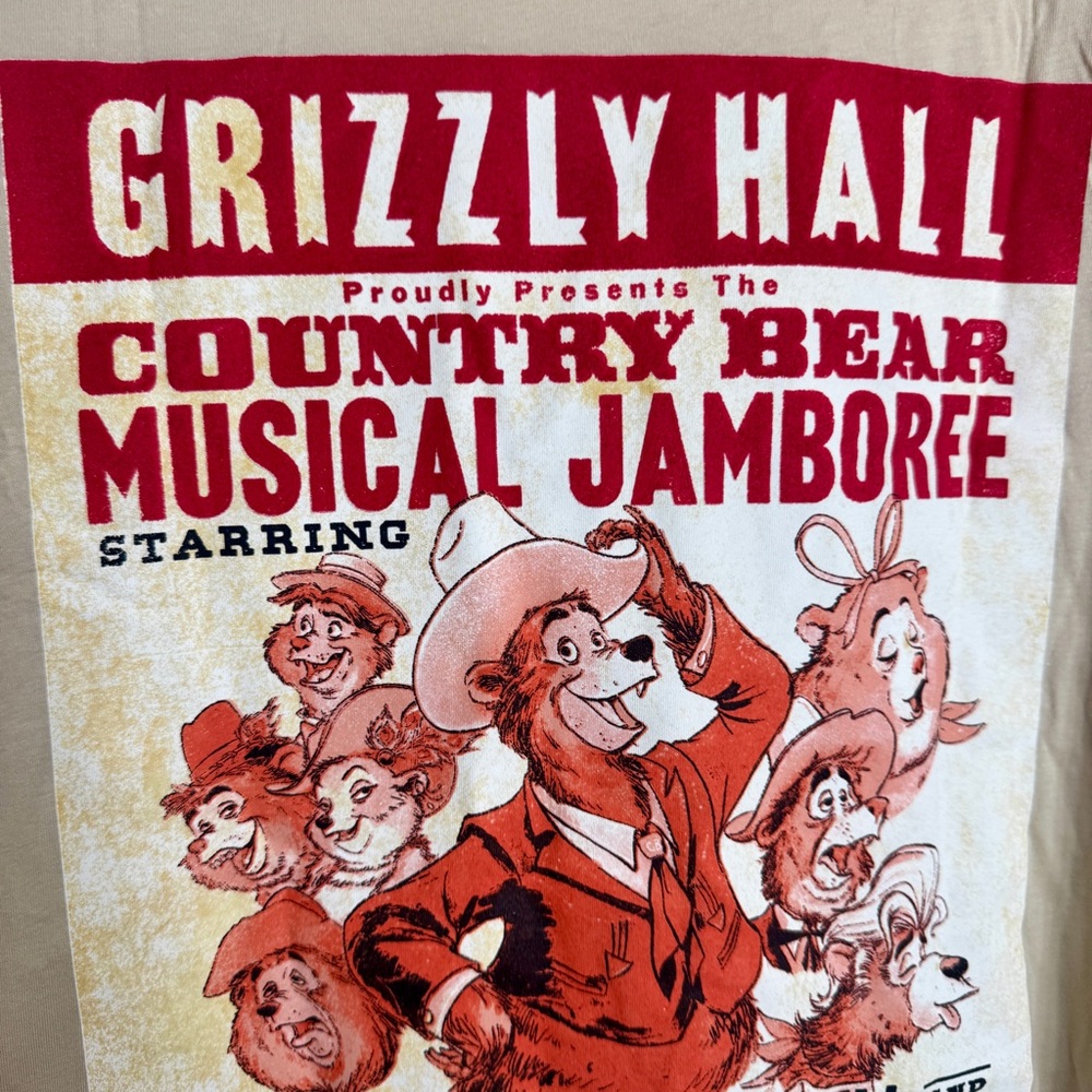 NWT. Country Bear Musical Jamboree Beige T-Shirt 3X - Picture 8 of 13